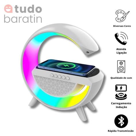 Lumin Ria Led C Caixa De Som Bluetooth Carregamento Indu O Rgb