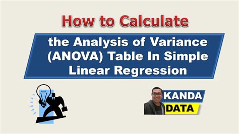 How To Calculate The Analysis Of Variance Anova Table In Simple Linear Regression Kanda Data