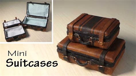 Simple Miniature Suitcase Tutorial Dollsdollhouse Youtube