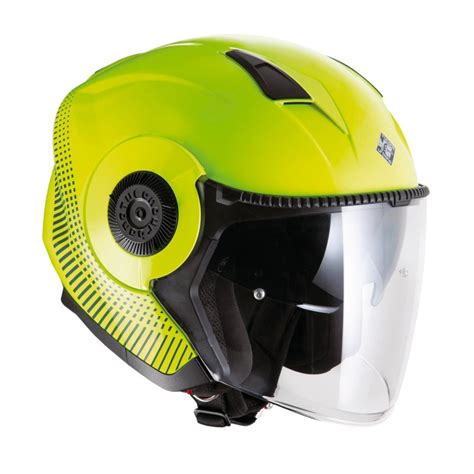 Casco Jet Tucano Urbano El Tange Giallo Fluo Lucido Graphic A Nera