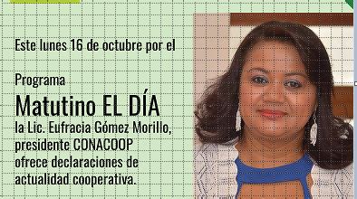 Presidente CONACOOP habla lunes 16, en programa El DIA, de Telesistema ...