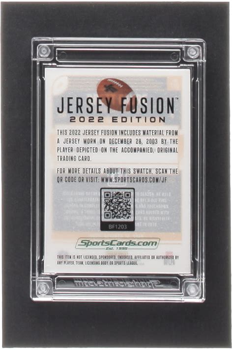 Brett Favre 2022 Jersey Fusion Game Used Swatch BF1203 Pristine Auction