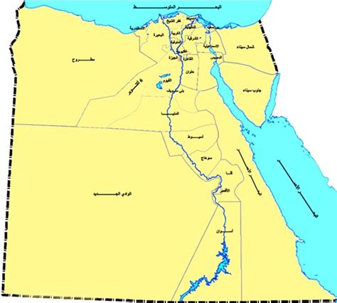 خريطة محافظات مصر عالم عربي