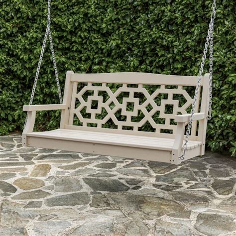 Polywood Chinoiserie 48” Polywood Porch Swing - KB Patio Furniture