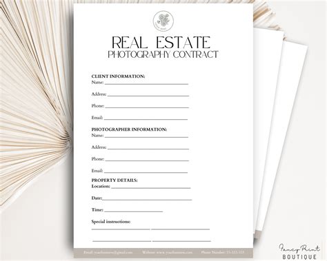 Real Estate Photography Session Contract Real Estate Photographer