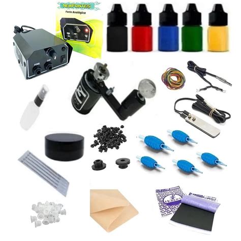 Kit Tatuagem Tattoo Maquina Eclipse Completo Tintas Submarino