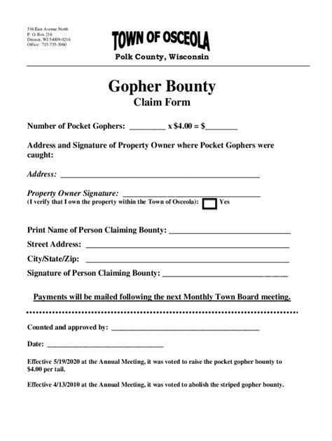 Fillable Online Gopher Tail Reimbursement Application Fax Email Print