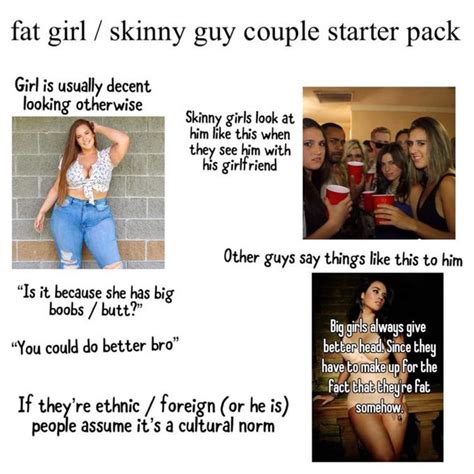 Fat Girl Skinny Guy Couple Starter Pack R Starterpacks Starter