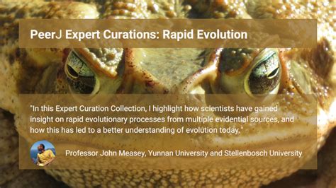 PeerJ Expert Curations: Rapid Evolution (Prof. John Measey) | PeerJ Blog