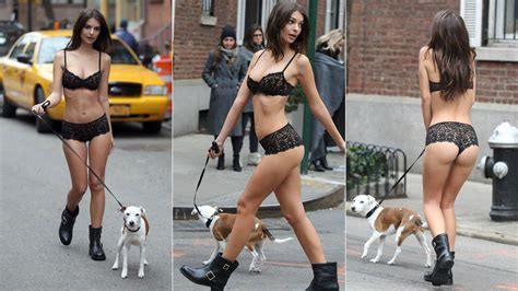 El Video De Emily Ratajkowski Caminando En Ropa Interior Por Las Frías