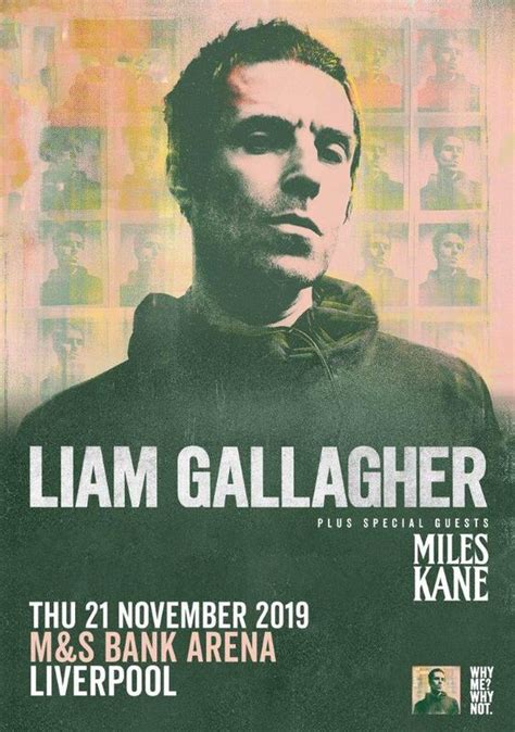 Liam Gallagher Why Me Tour Liverpool Mands Bank Arena Poster