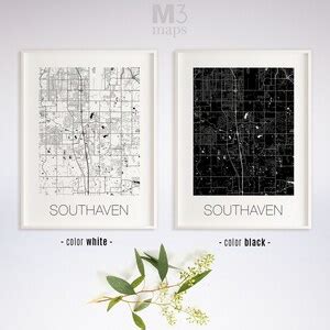 Southaven Mississippi Southaven MS Map Southaven Map - Etsy