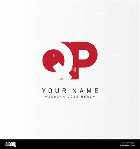 Initial Letter Qp Logo Minimal Business Logo For Alphabet Q And P