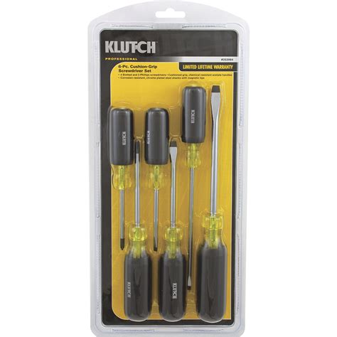 Klutch Cushion Grip Screwdrivers Pc Set Northern Tool