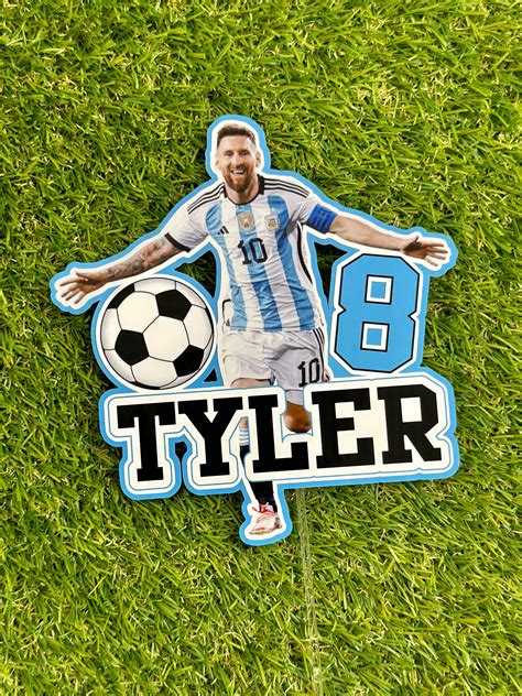 Lionel Messi Soccer Personalised Cake Topper Blissful Toppers