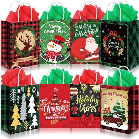 Amazon Cholemy Pack Christmas Bags For Gifts With Handles Bulk