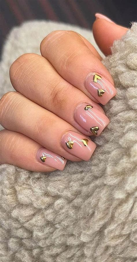 35 Best Valentine S Day Nail Designs In 2023 Small Gold Chrome Heart