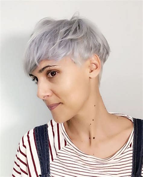 Grey Pixie Hair Cut And Gray Hair Colors For Short Hair 2018 Haircut