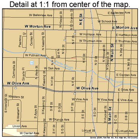 Porterville California Street Map 0658240