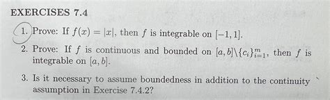 Solved Prove If F X X Then F Is Integrable On Chegg