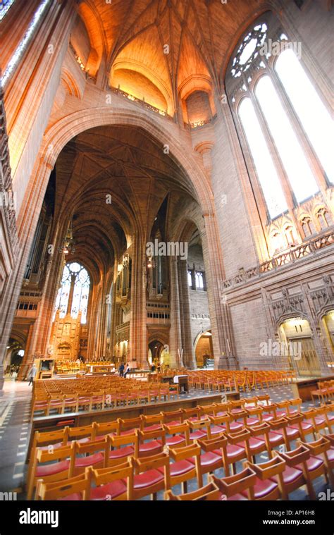 Interior Anglican Cathedral Liverpool UK Stock Photo - Alamy