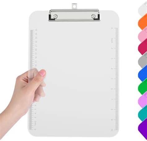 Piasoenc Plastic Clipboards Translucent Clip Board With Low Clip