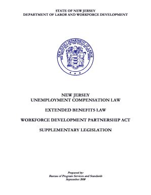 Fillable Online Lwd Dol State Nj UNEMPLOYMENT COMPENSATION LAW Fax