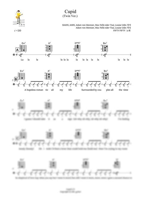 악보 Fifty Fifty 피프티 피프티 Cupid Twin Ver By 서동욱