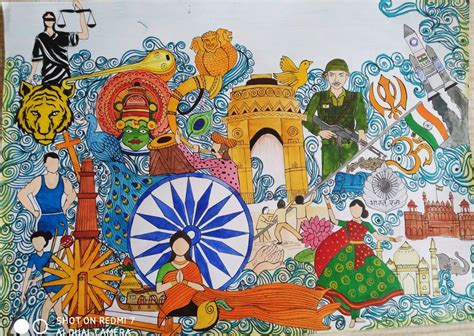 Ek Bharat Shreshtha Bharat Drawing India Painting Whimsical Art