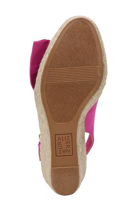 Naturalizer Bettina Slingback Espadrille Wedge Sandal In Fuchsia Pink