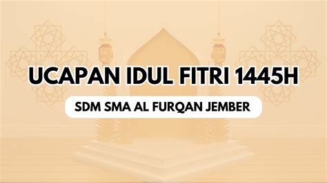 IDUL FITRI 1445H SMA Al Furqan Jember Guru Dan Karyawan YouTube