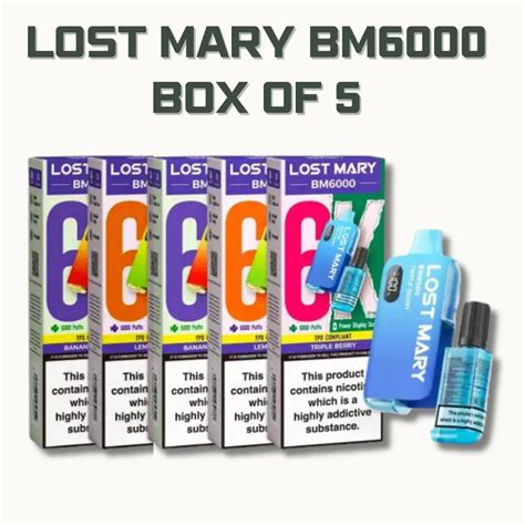 Lost Mary BM6000 Disposable Vape Pod Kit Box Of 5 Vaportiser LTD