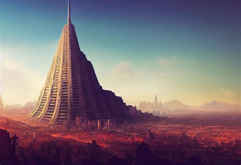 Premium Photo Tower Of Babel As Religion Concept Digital Art Style