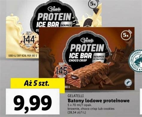 Promocja Gelatelli Batony Lodowe Proteinowe X Ml Lidl