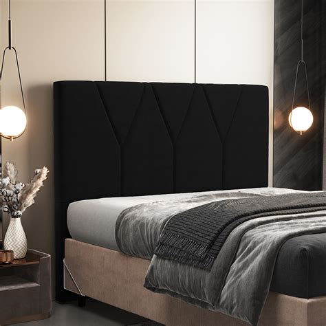 Cabeceira Cama Box Casal Queen 160 Cm Aurora W01 Suede Preto Lyam