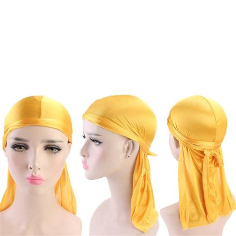 Buy Unisex Pirate Hat Chemo Cap Long Silk Satin Breathable Turban Hat