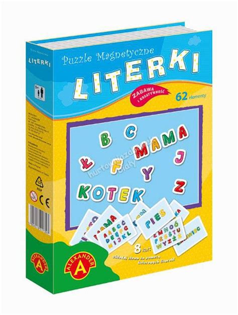 LITERKI PUZZLE MAGNETYCZNE 62 Elementy Hurtowniazabawek Pl