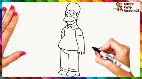 How To Draw Homer Simpson Step By Step Homer Simpson Drawing Easy