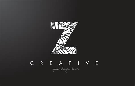 Z Letter Logo with Zebra Lines Texture Design Vector. 4904282 Vector ...