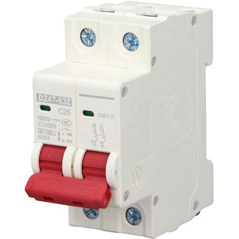 Ej Life 2P DC 1000V MCB Disjoncteur Protection Disjoncteur Rail DIN