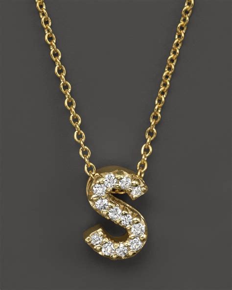 Roberto Coin 18K Yellow Gold And Diamond Initial Love Letter Pendant