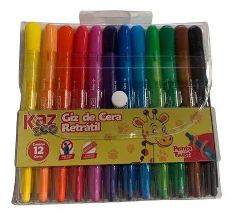 Kit Giz De Cera Retr Til Cores Kaz Ponta Twist Mercadolivre