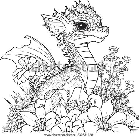 1,497 Dragon Coloring Pages Adults Images, Stock Photos, 3D objects ...