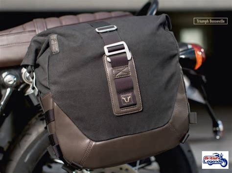 Canvas Saddlebag In Complete Kit For Triumph Bonneville