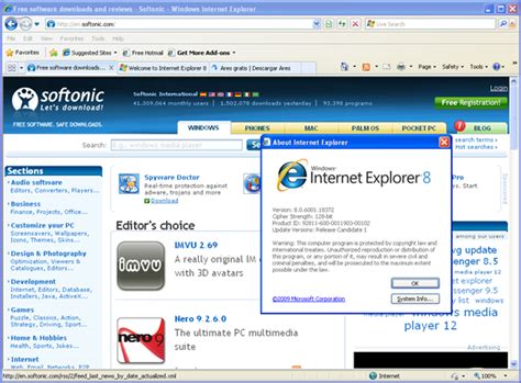 First Look At Internet Explorer 8 Rc 1 Softonic