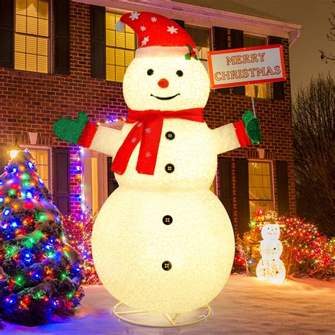 Outdoor Lighted Snowman