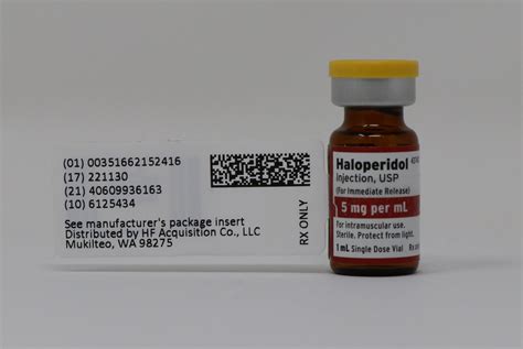 Haloperidol Injection Usp For Immediate Release 5 Mg Per Ml 1ml Vial