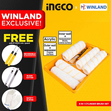 Ingco By Winland In Cylinder Brush Set Inner Wall Hktcb