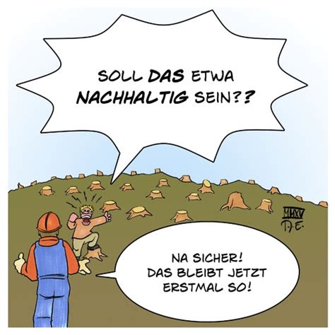 Nachhaltige Forstwirtschaft By Timo Essner Nature Cartoon TOONPOOL