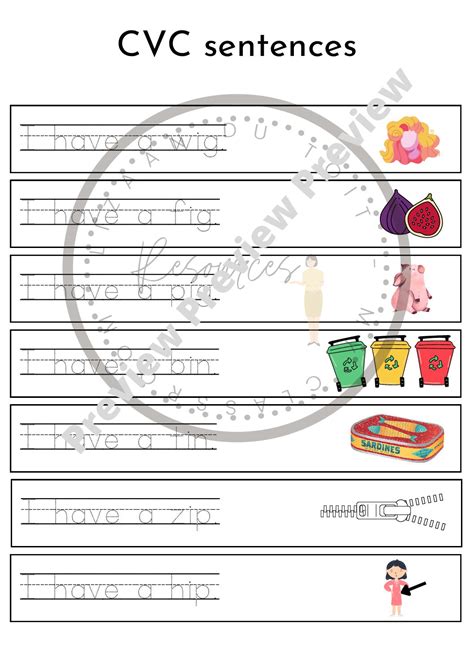 English Cvc Beginner Reading Sentences And Assisted Writing Sheets